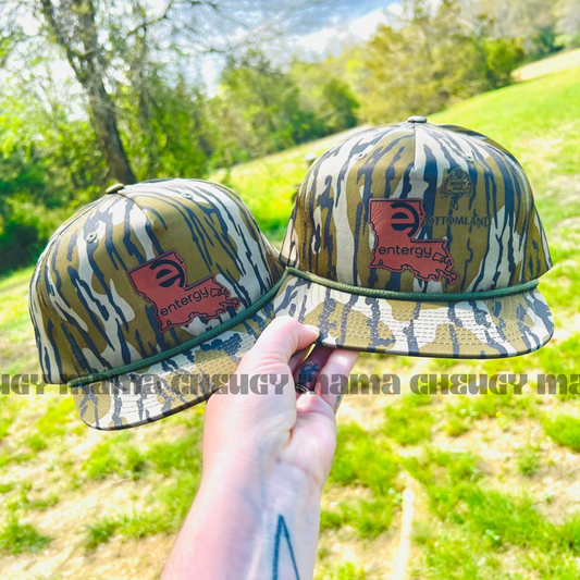 BOTTOMLAND CAMO ROPE HAT WITH CUSTOMIZED LEATHER PATCH