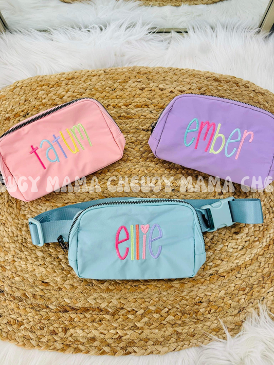 *PERSONALIZED* EMBROIDERED BELT BAGS